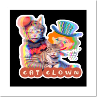 Cat Clown,Cat Joker,Cat Miaw Lover Posters and Art